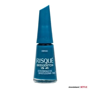 Esmalte Azul Risqué Bridgerton O Escândalo De Whistledown Cremoso 8ml