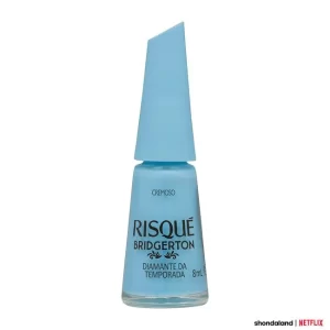 Esmalte Azul Risqué Bridgerton Diamante Da Temporada Cremoso 8ml