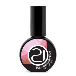 EUS Top Coat Shimmer Pink Nails 21 12ML